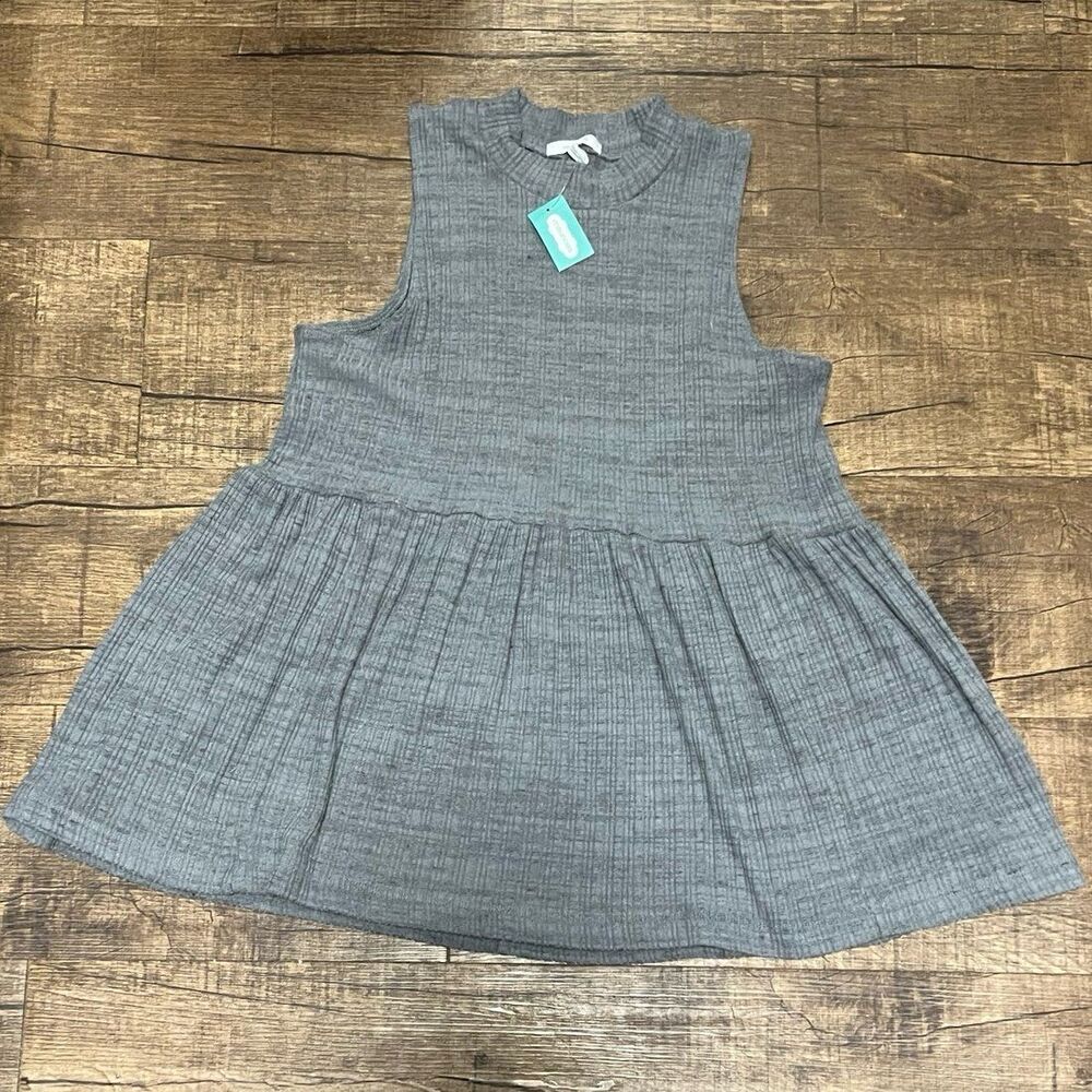 NWT Maurice’s grey gray peplum top